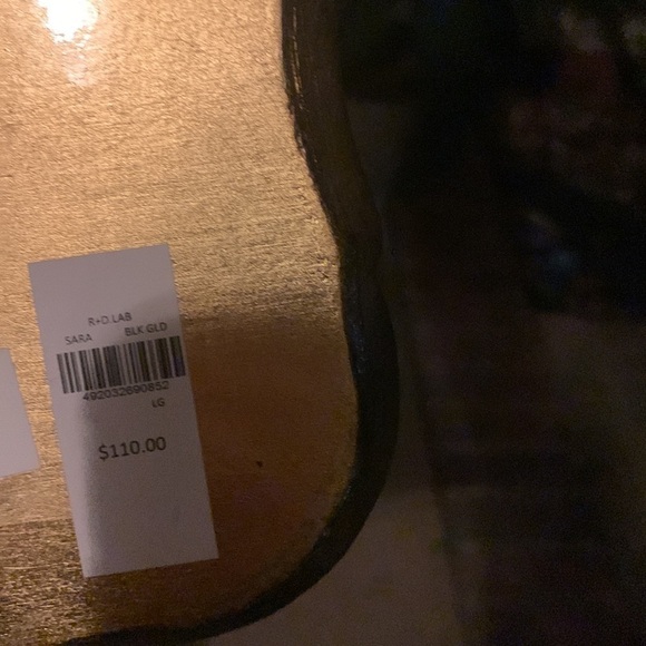 R+D. Lab Sara tray black gold wooden made in Italy hand made modern glam - Picture 3 of 14